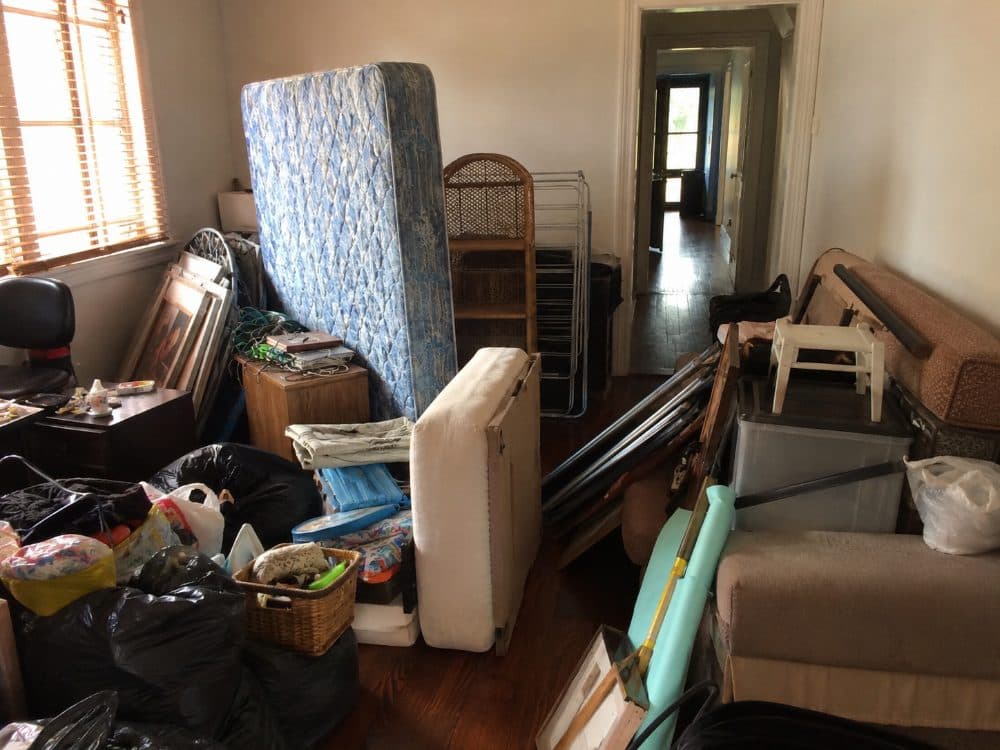 Rooms of belongings during a full house cleanout on the Gold Coast